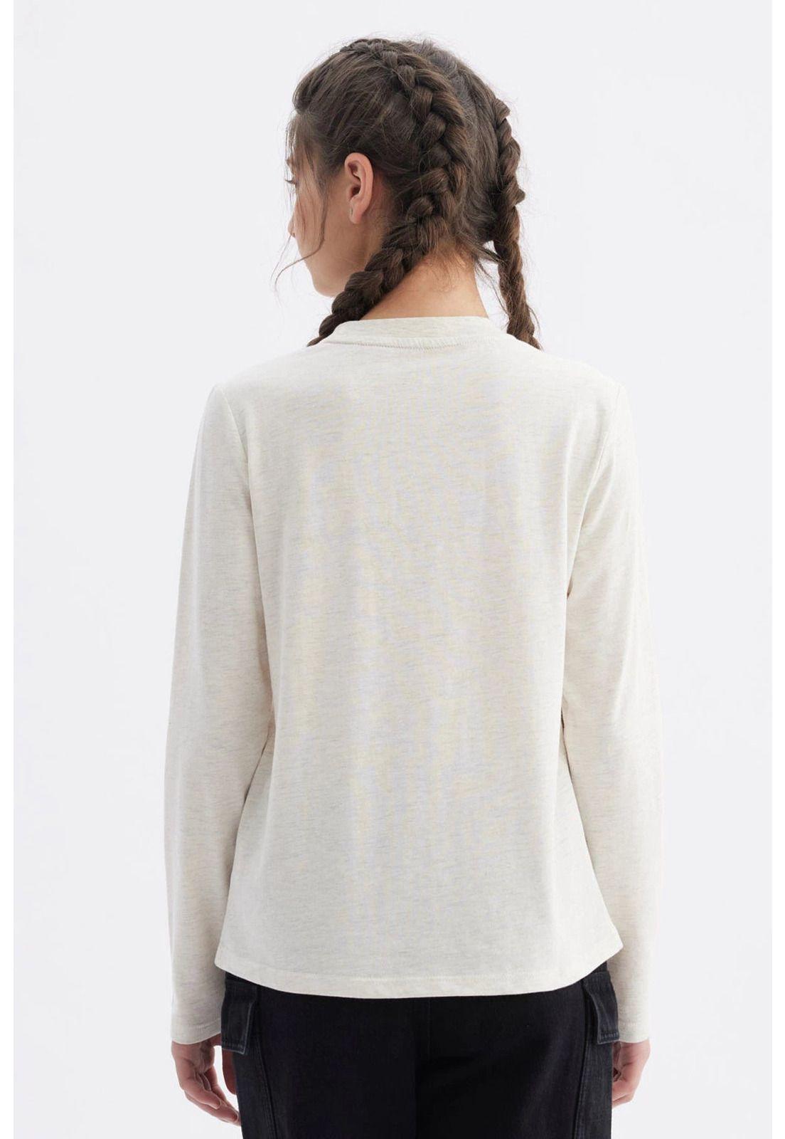 Polera Niña Básica Teen Beige-2