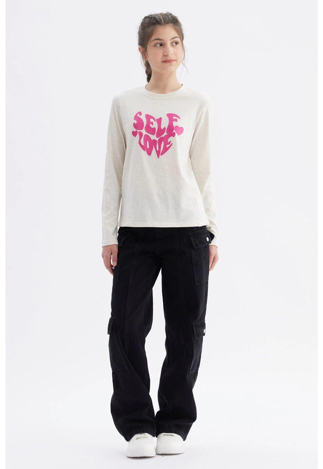 Polera Niña Básica Teen Beige-3