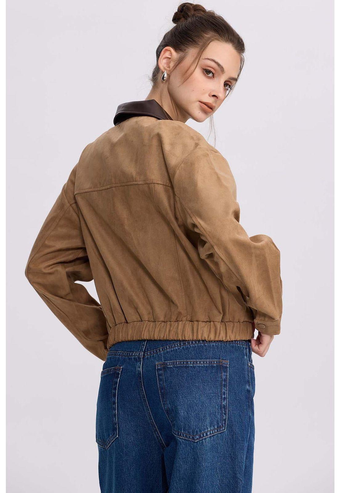 Chaqueta Mujer Antelina Camel-1