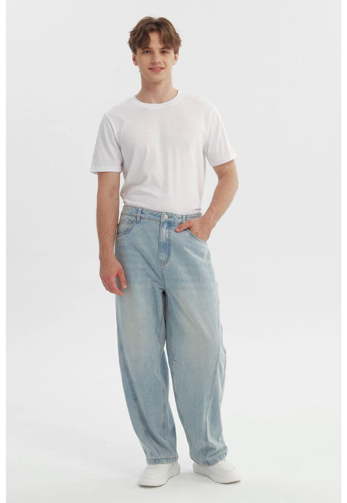 Jeans Hombre Straight Azul Claro - lll-3