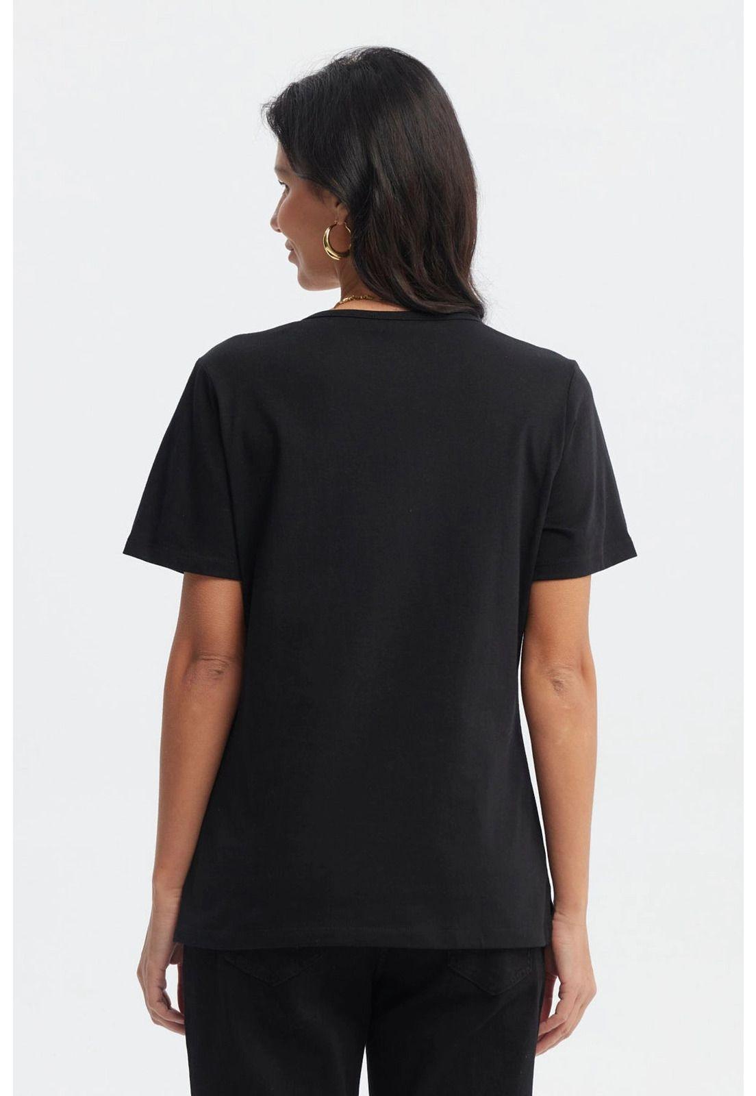 Polera Mujer Print Posicional Negro - ll-2