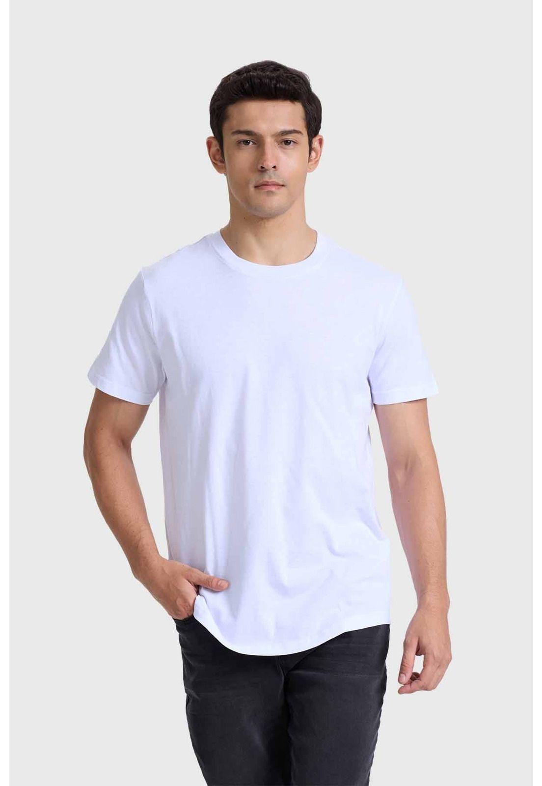 Polera Hombre Long Fit Básica Blanco-0