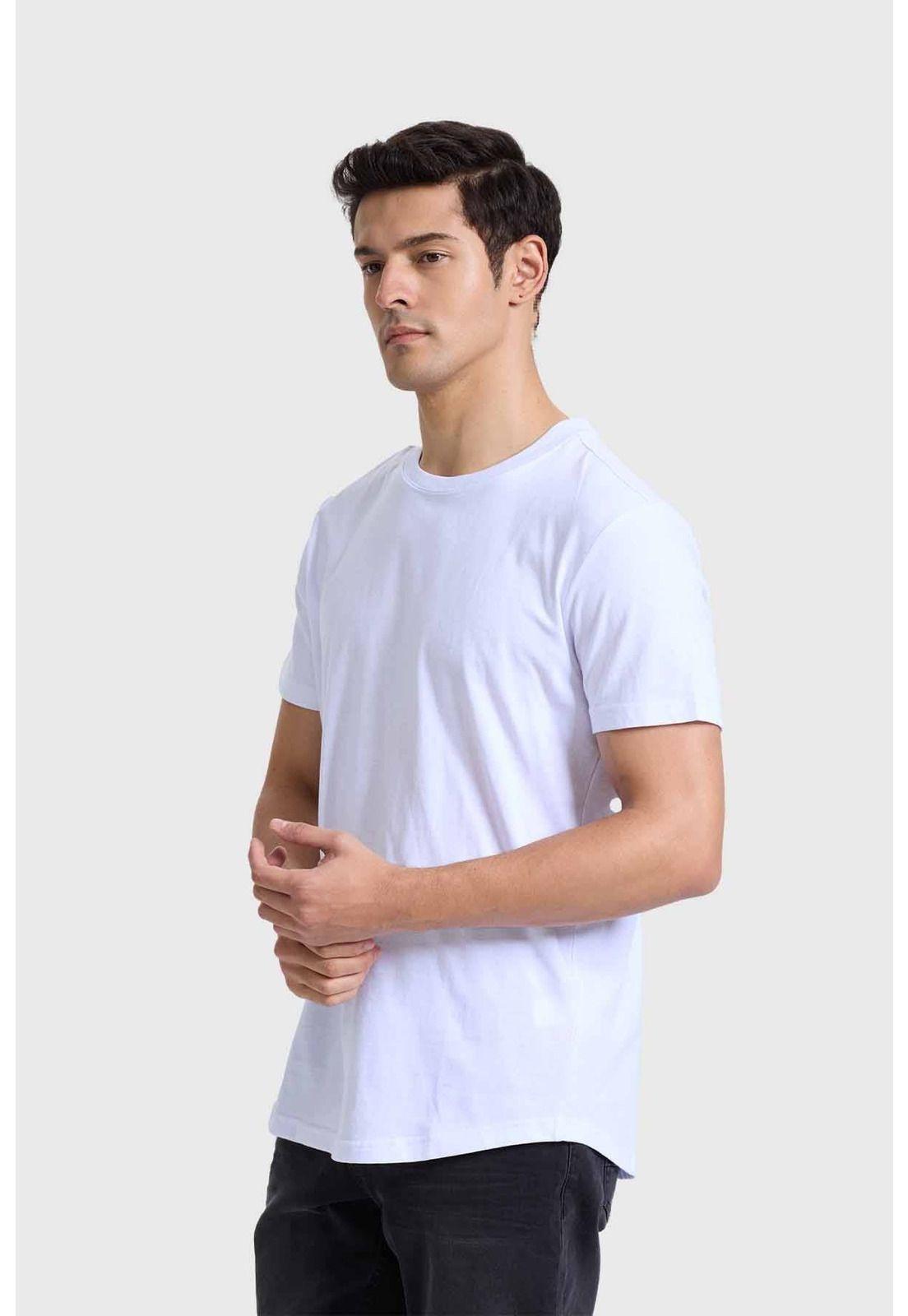 Polera Hombre Long Fit Básica Blanco-1