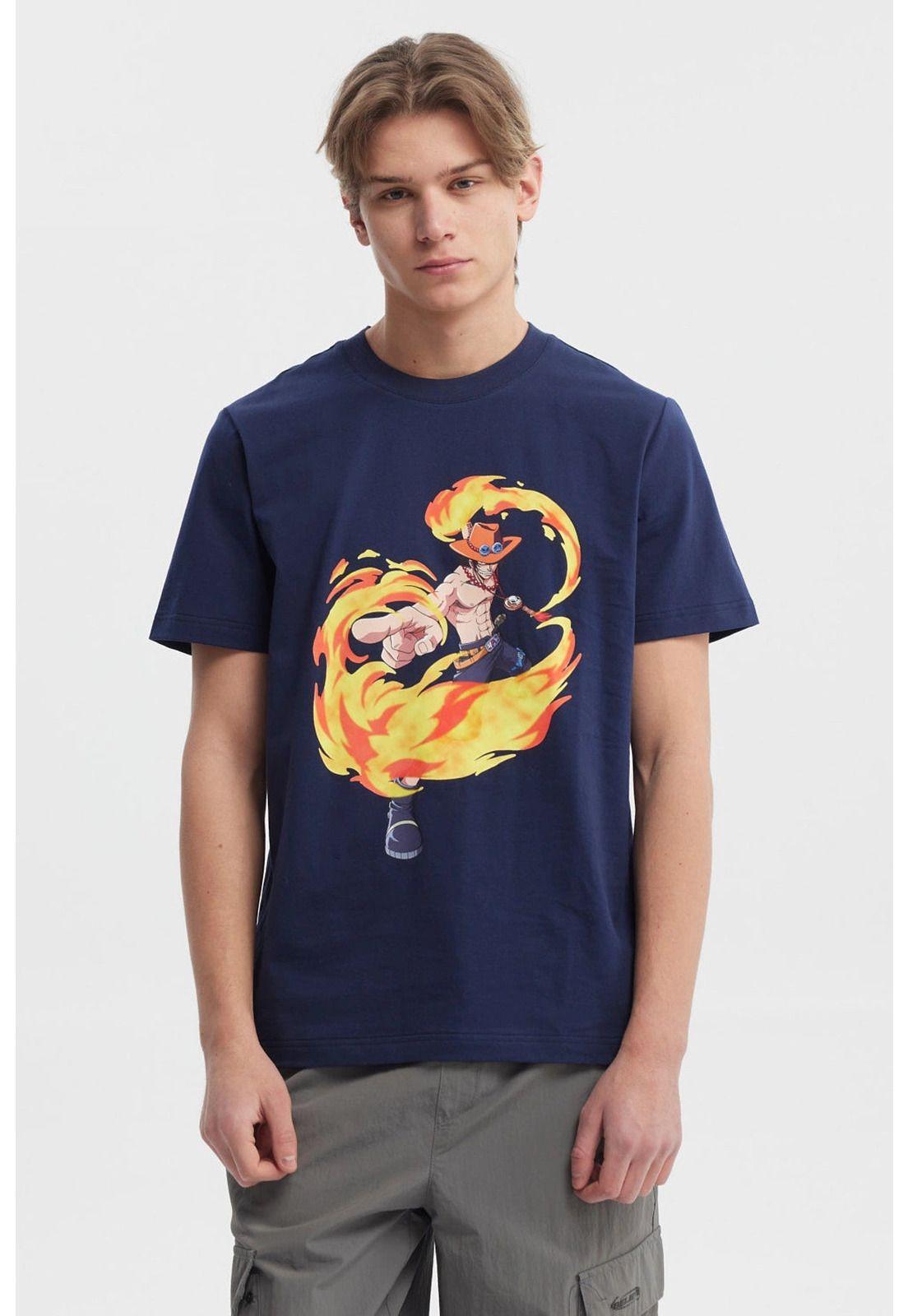 Polera Hombre One Piece Azul Marino-0