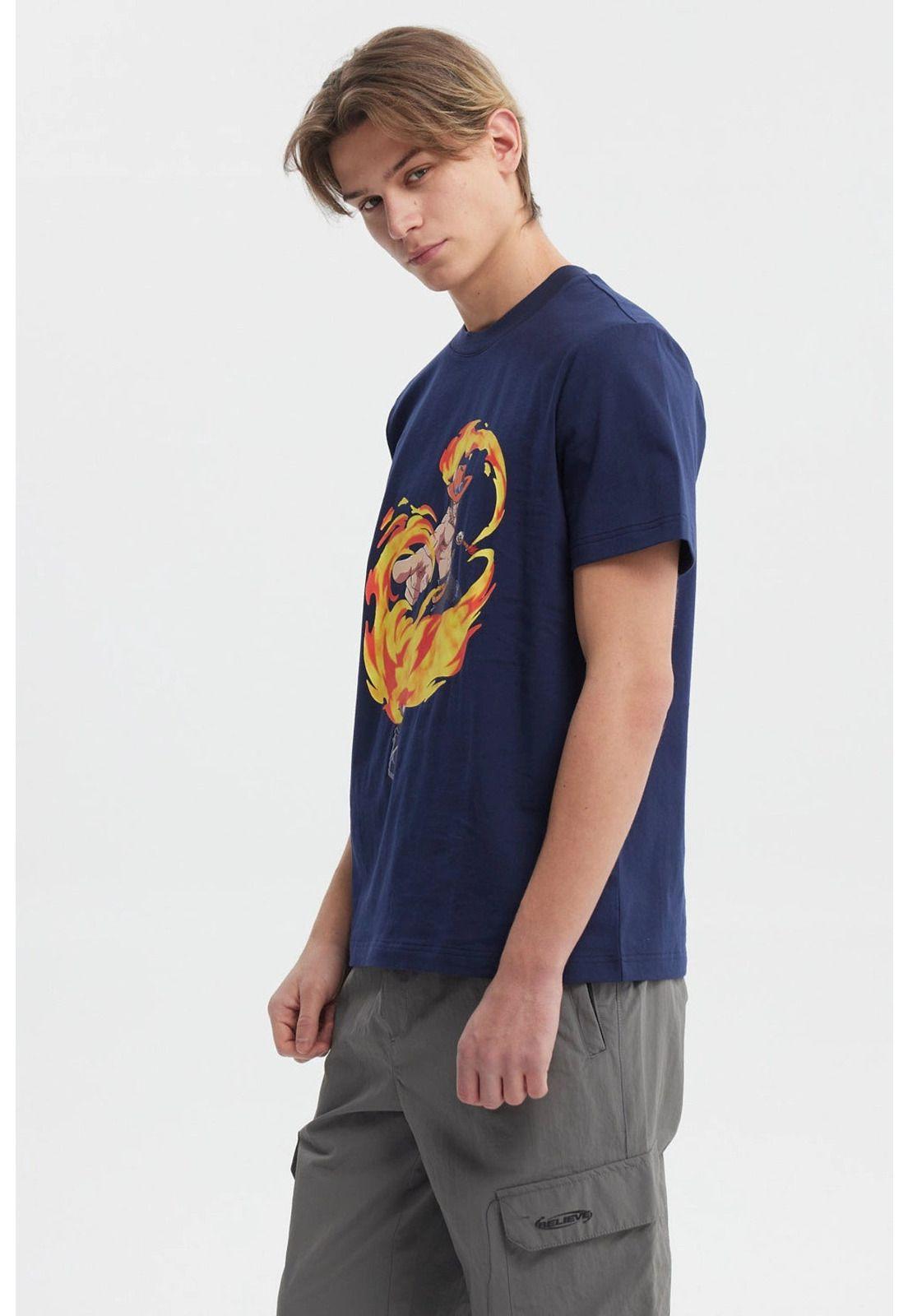 Polera Hombre One Piece Azul Marino-1