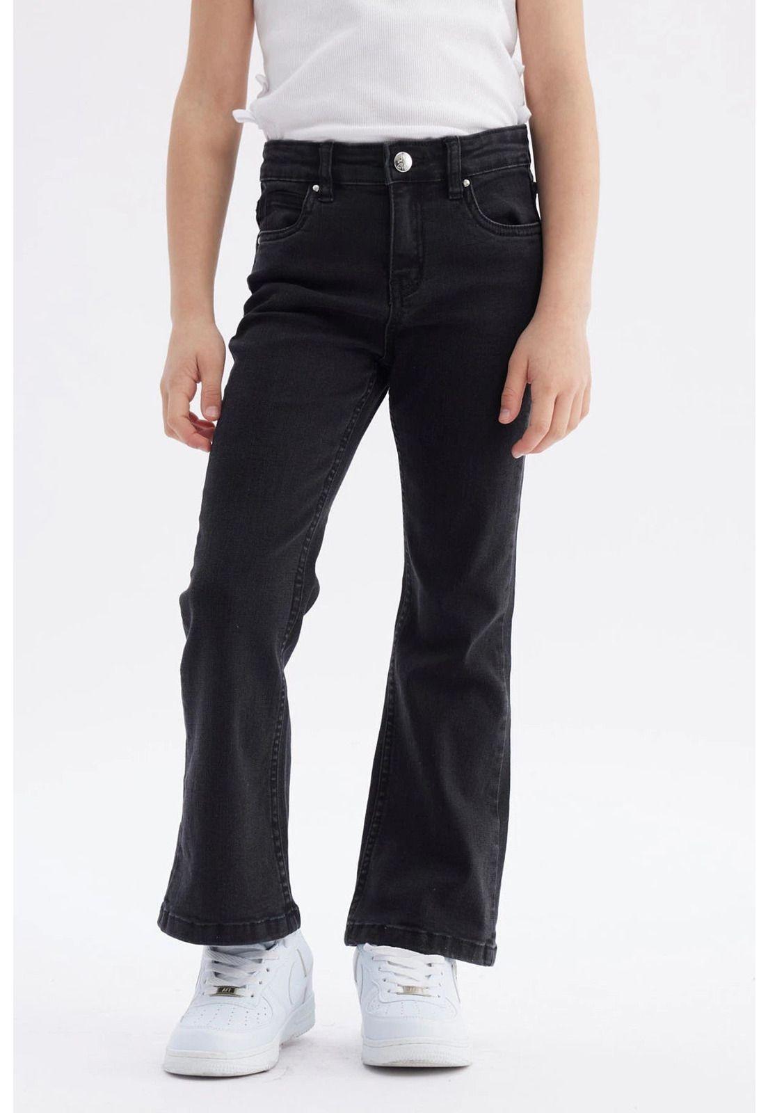 Jeans Niña Flare Negro - ll-0