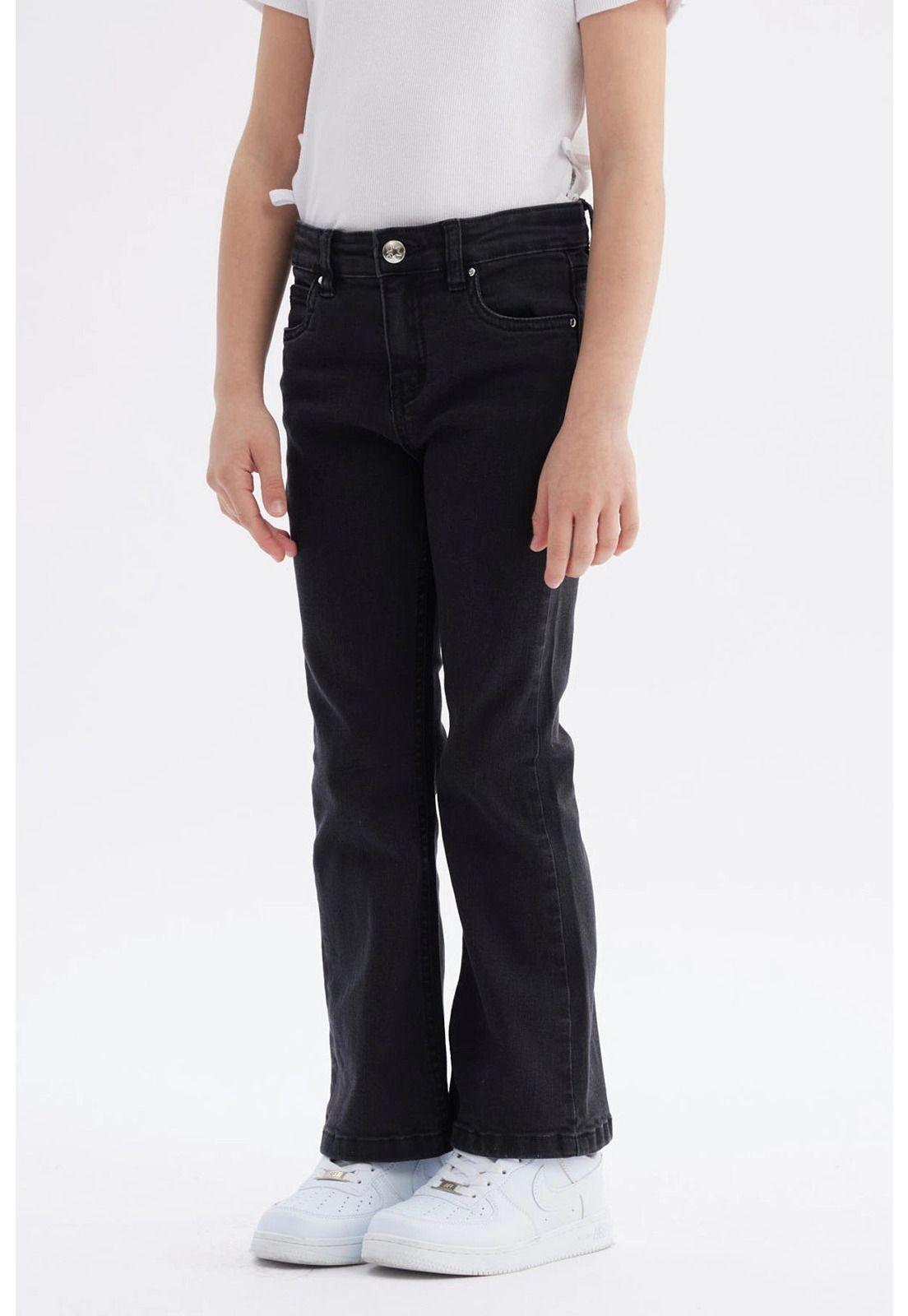 Jeans Niña Flare Negro - ll-1