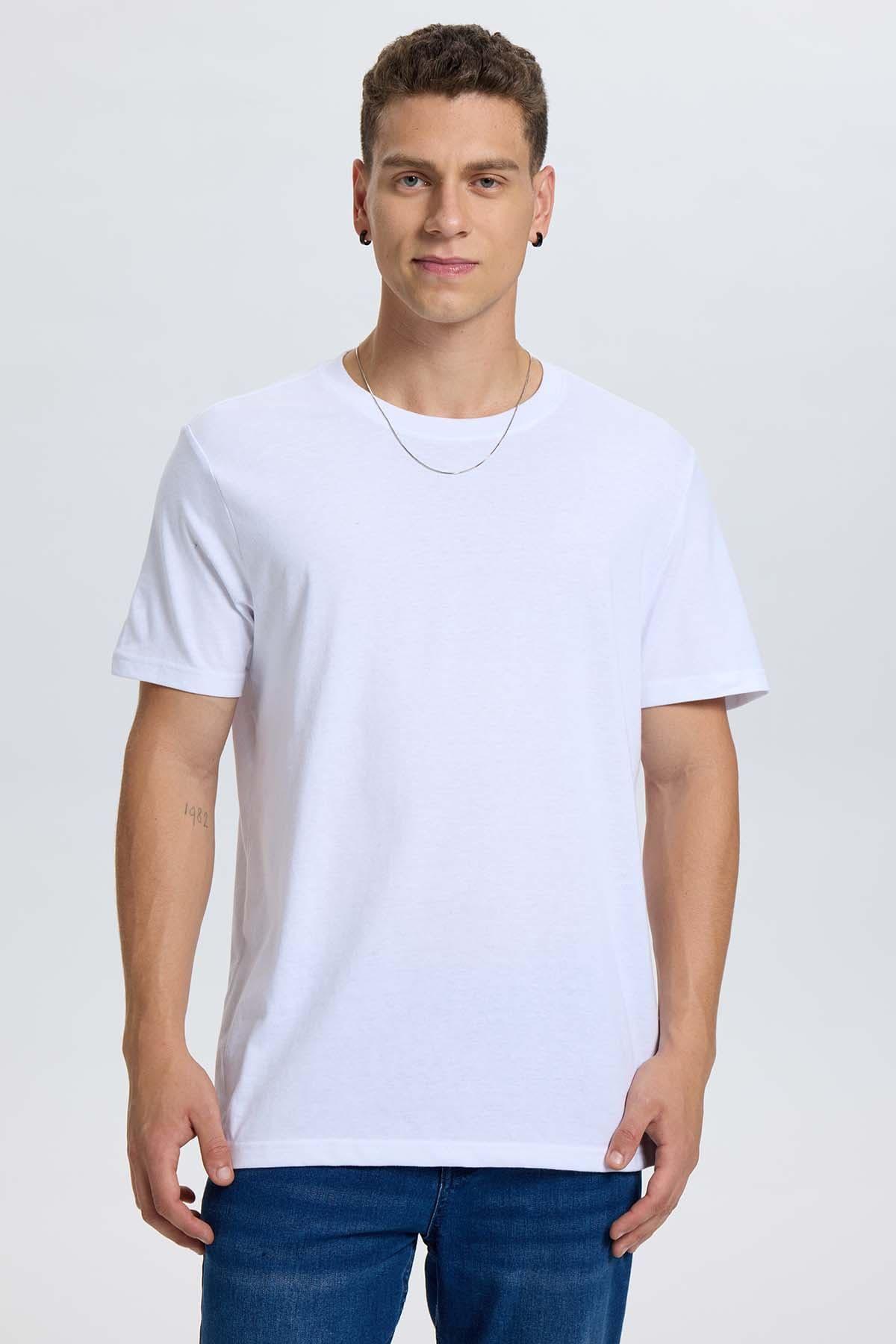 Polera Hombre Long Fit Básica Blanco-0