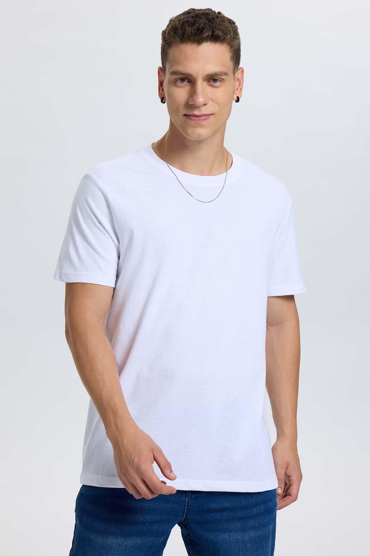 Polera Hombre Long Fit Básica Blanco-1