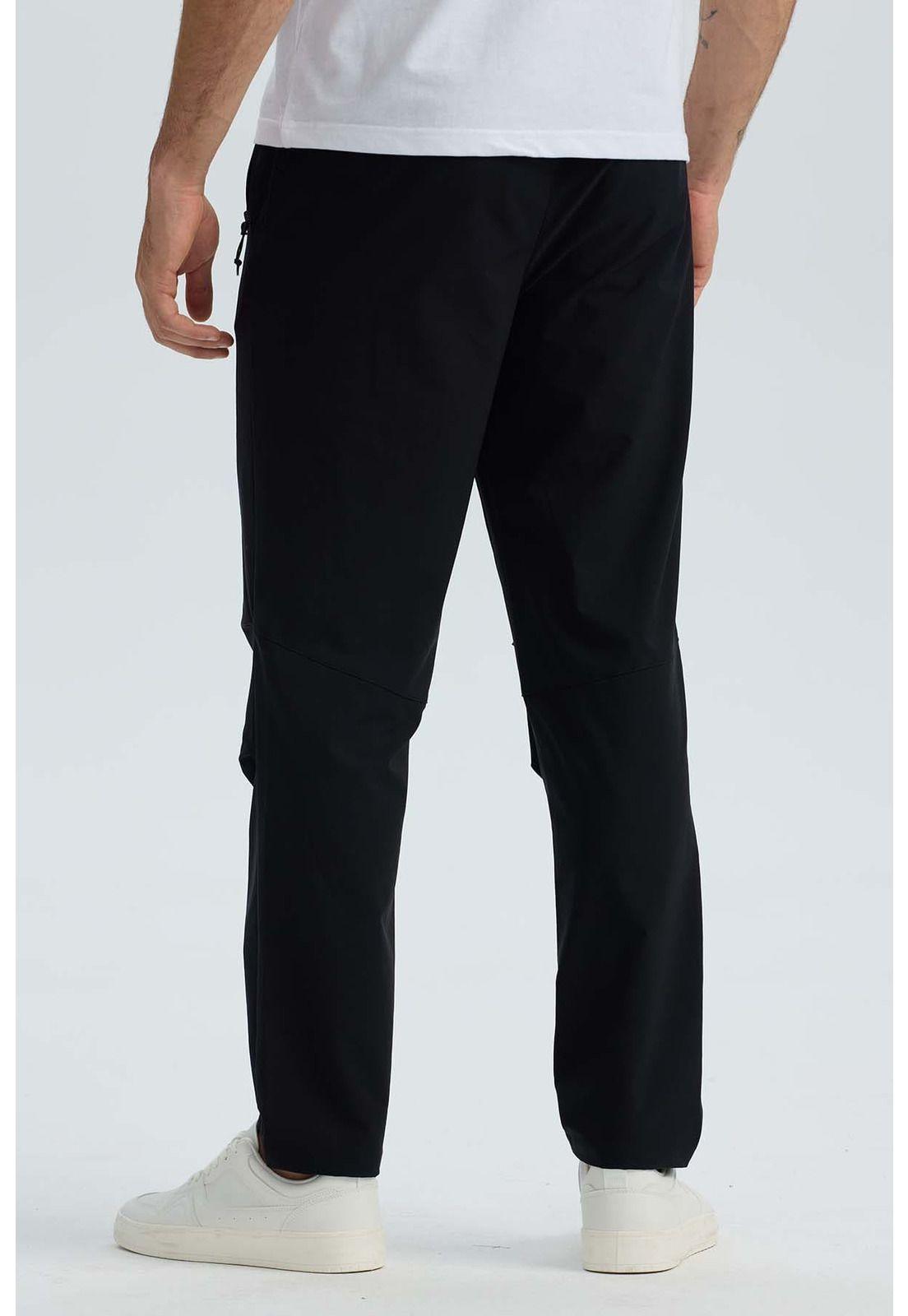 Pantalón Buzo Hombre Calce Recto Negro - V-3