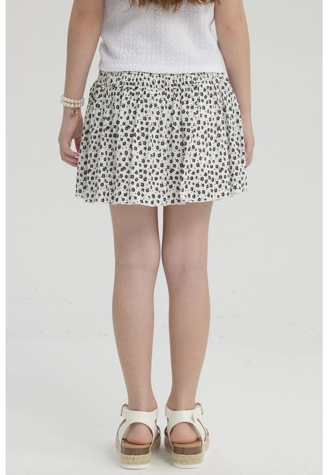 Falda Niña Short Viscosa Crudo-2