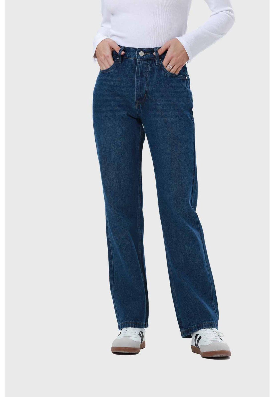 Jeans Mujer Cami Calce Recto Azul - ll-0