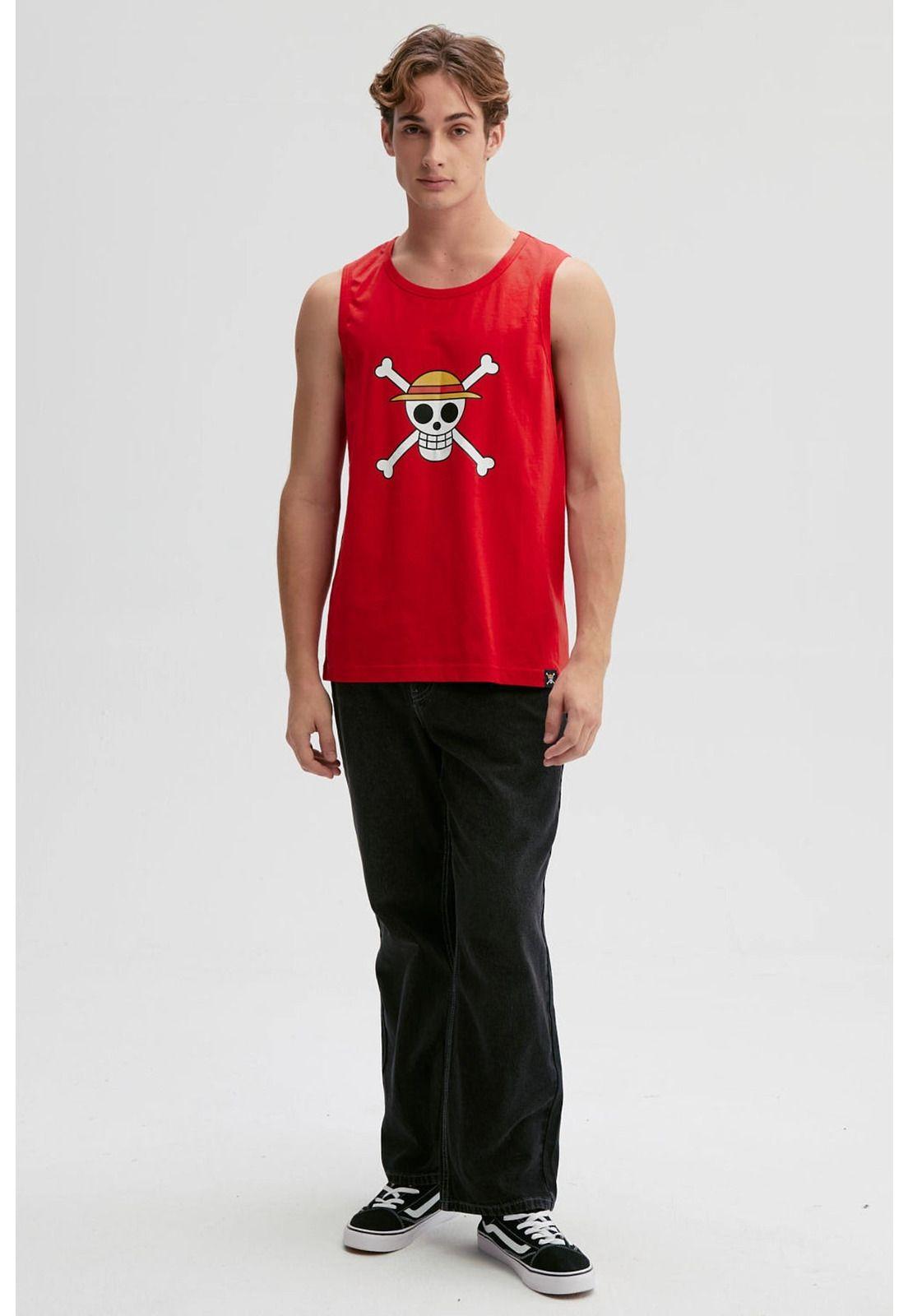 Polera Hombre One Piece Rojo-3
