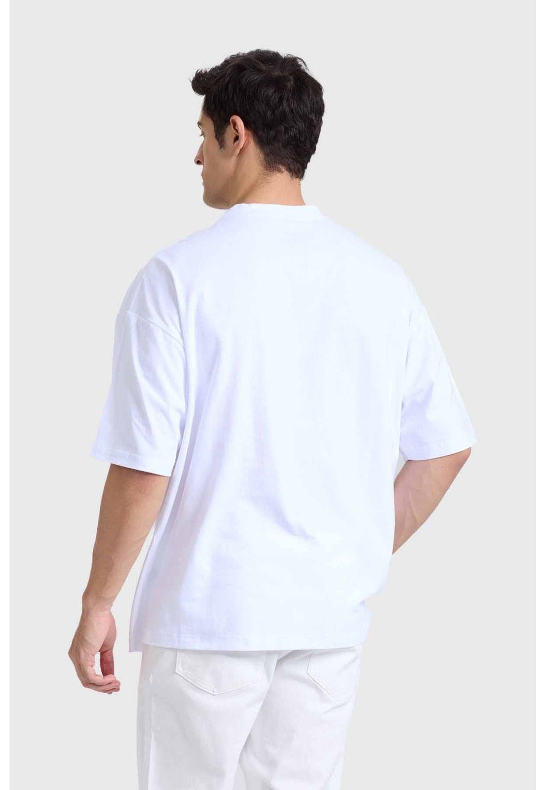 Polera Hombre Oversize Blanco-2