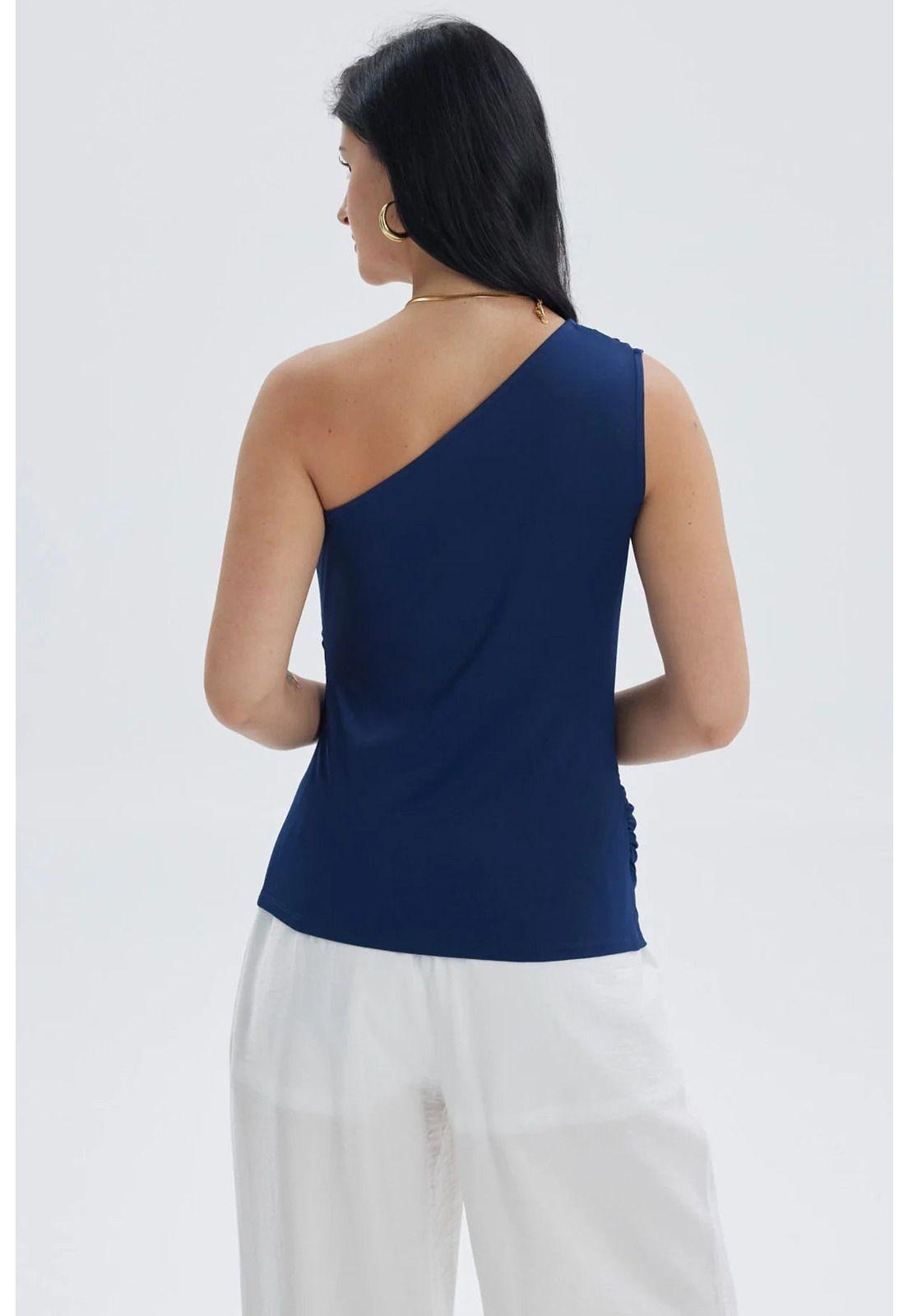Polera Mujer Con Botones Azul Oscuro-2