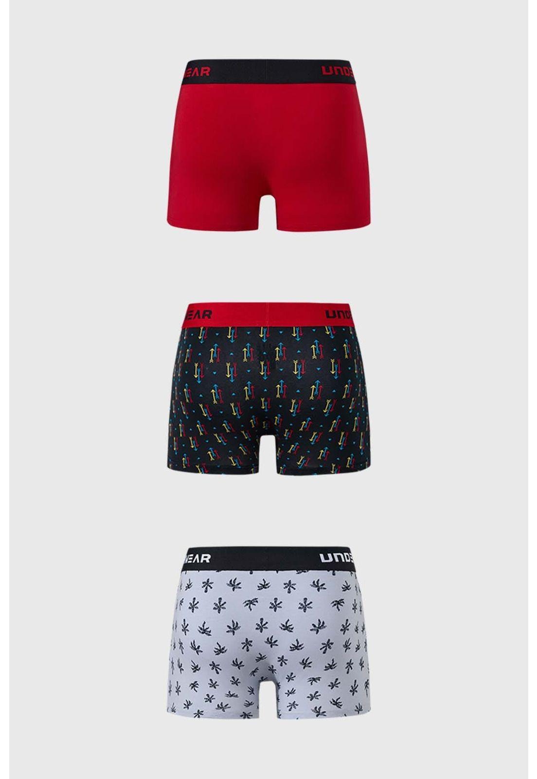 Bóxer Hombre Tripack Rojo - ll-1