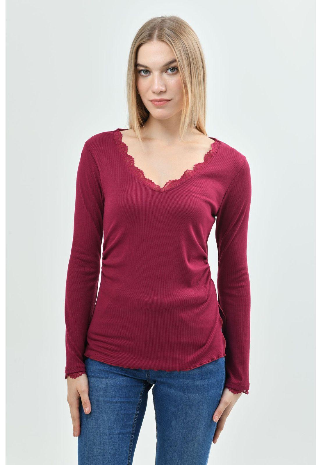 Polera Mujer Ajustado Fucsia - ll-0