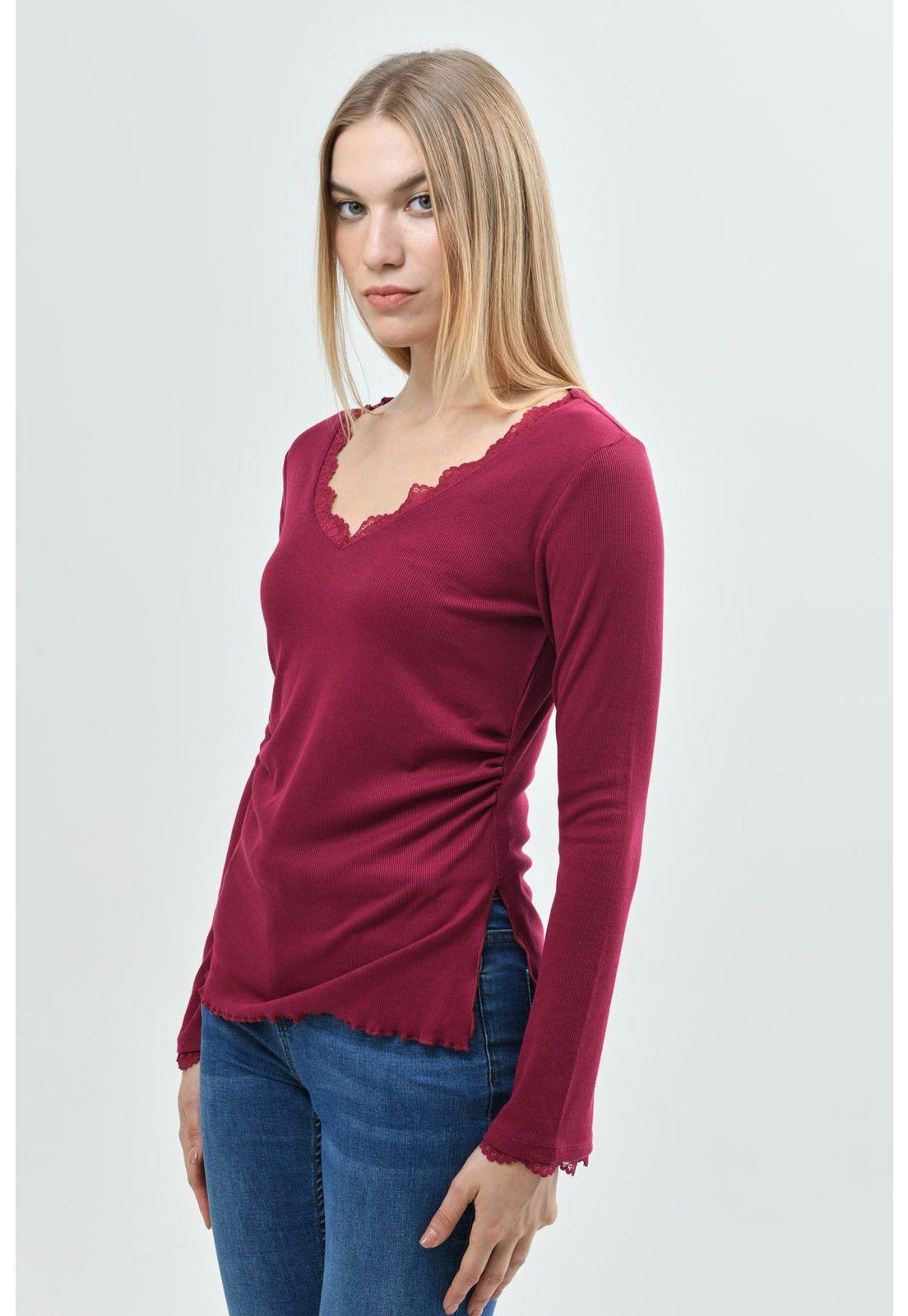 Polera Mujer Ajustado Fucsia - ll-1