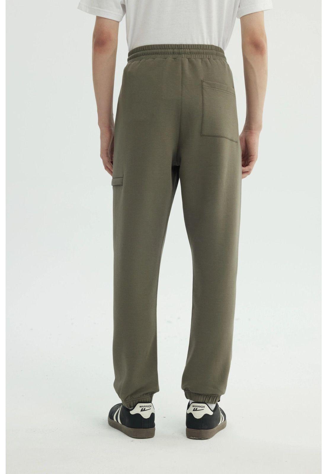 Pantalón Buzo Hombre Pitillo Verde Militar - ll-2