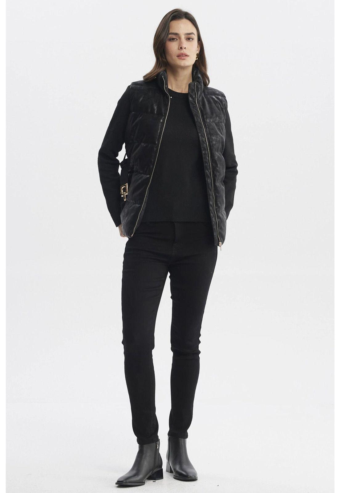 Parka Mujer Slim Negro - ll-3