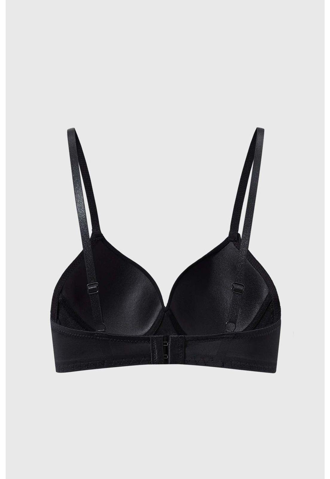 Sostén Mujer Peto Con Copa Rib Negro-1