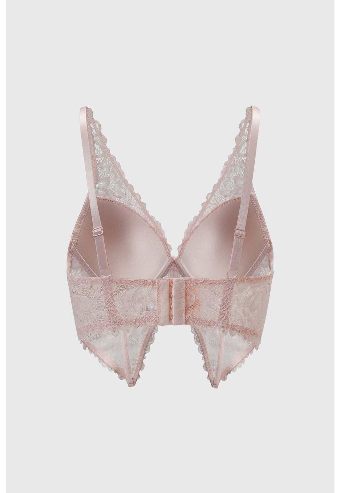 Sostén Mujer Bralette Copa Encaje Palo Rosa-1