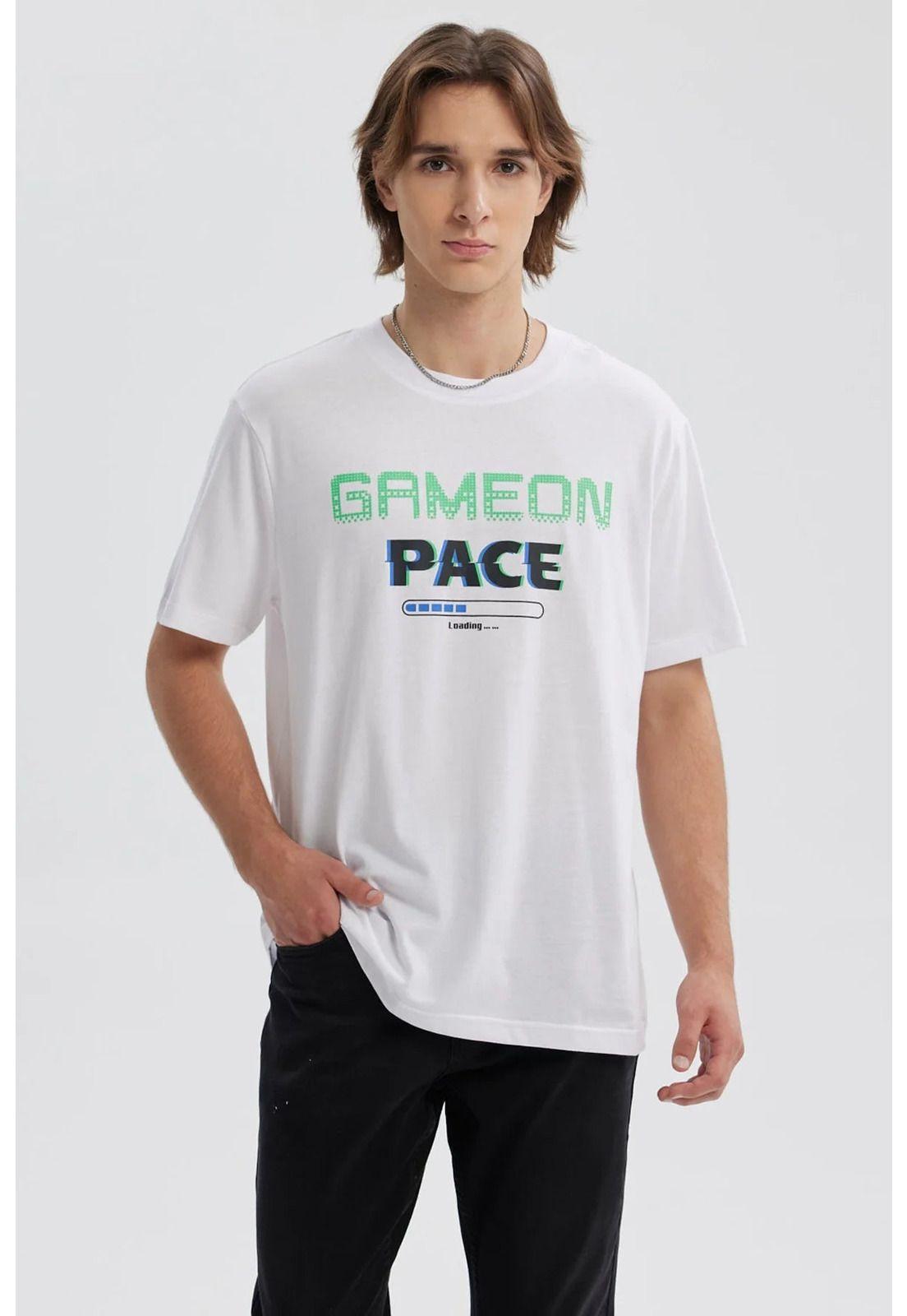 Polera Hombre Estampado Blanco - lV-0