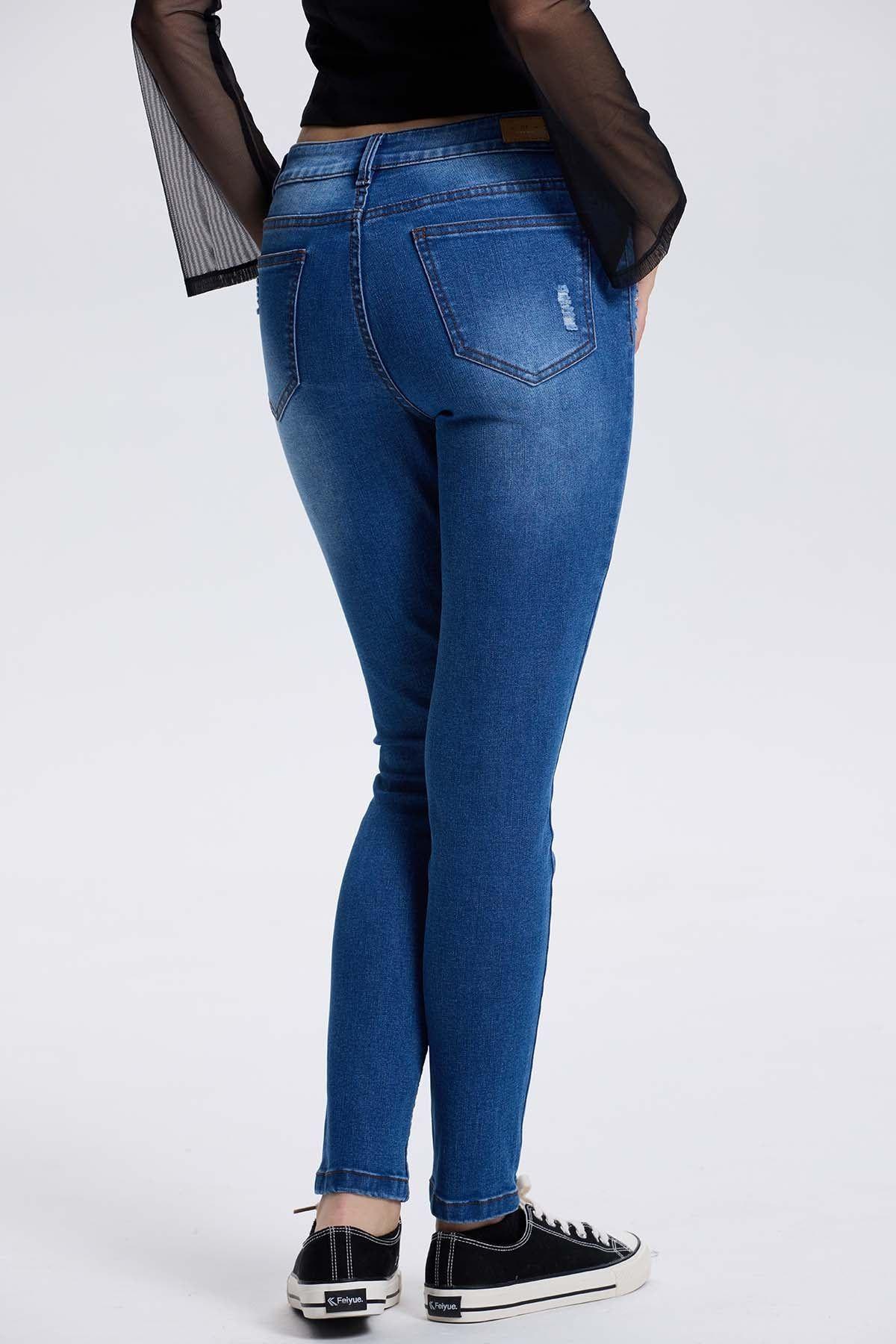 Jeans Mujer Lia Super Skinny Azul-2