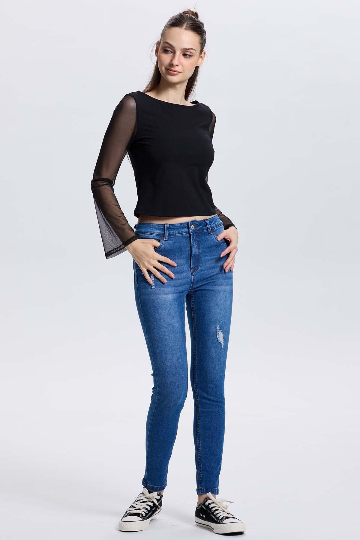 Jeans Mujer Lia Super Skinny Azul-3