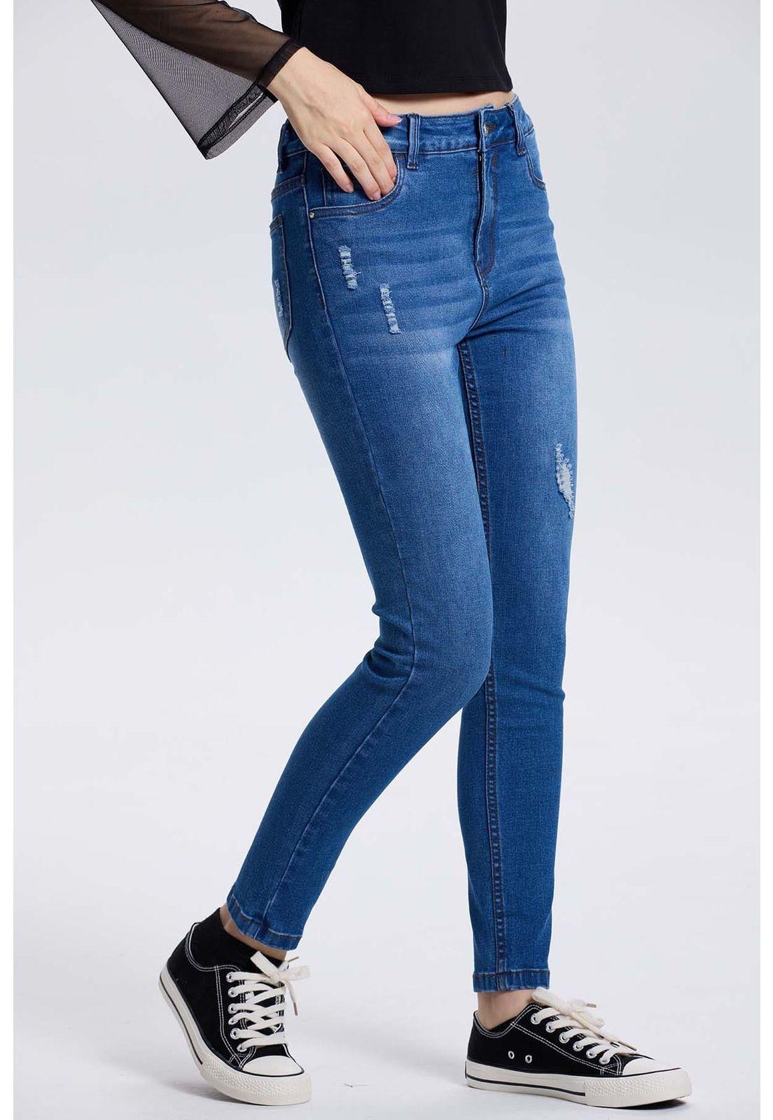Jeans Mujer Lia Super Skinny Azul-1