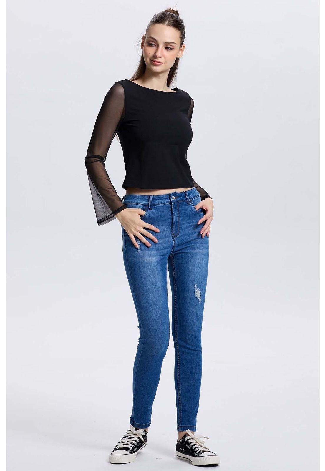 Jeans Mujer Lia Super Skinny Azul-3