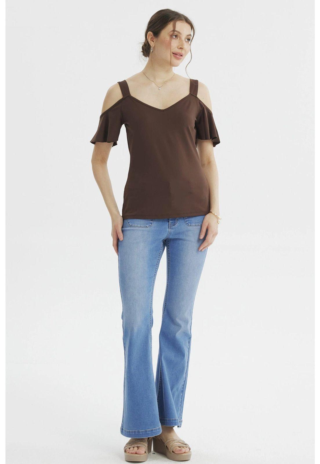 Polera Mujer Ajustado Chocolate-3