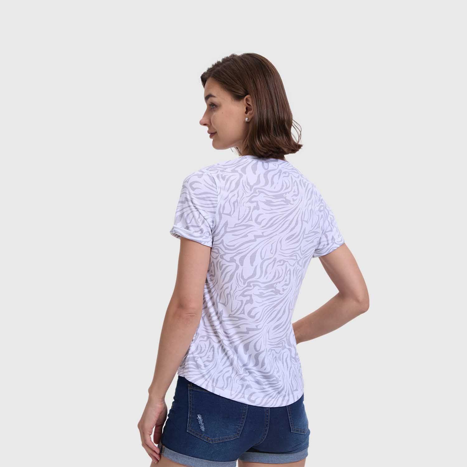 Polera Mujer Print Blanco I Fashion's Park-2