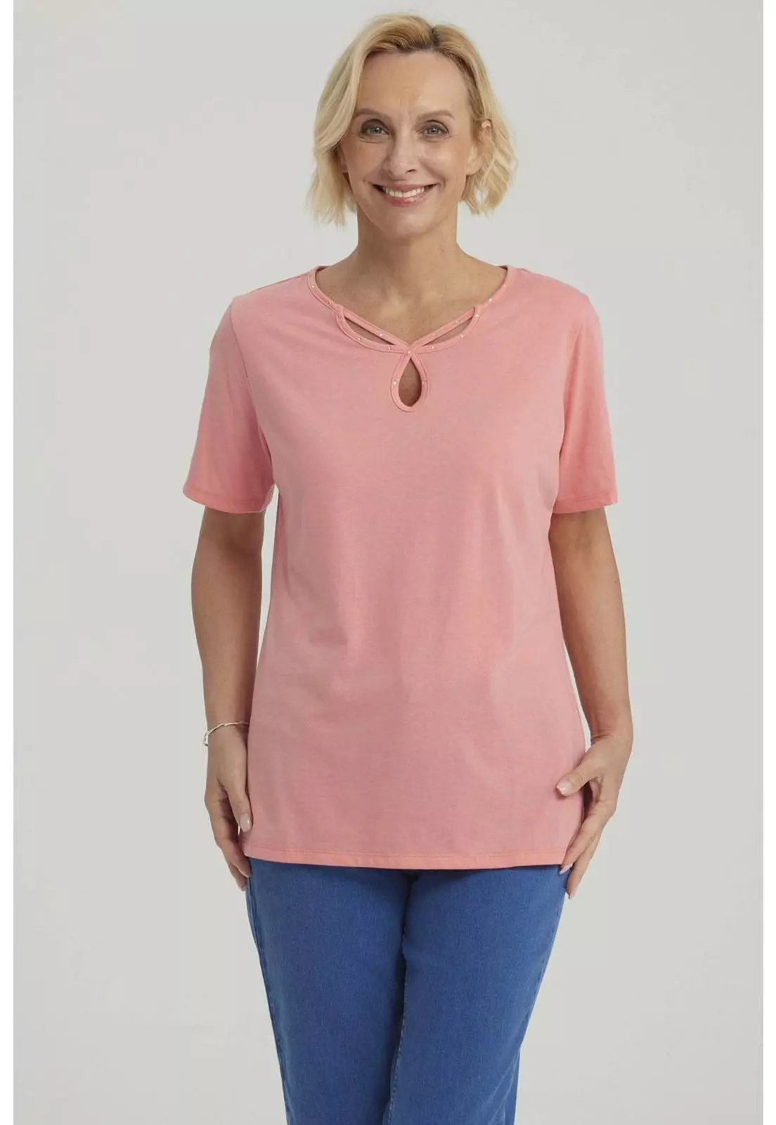 Polera Mujer Lisa Apertura Sandía-0