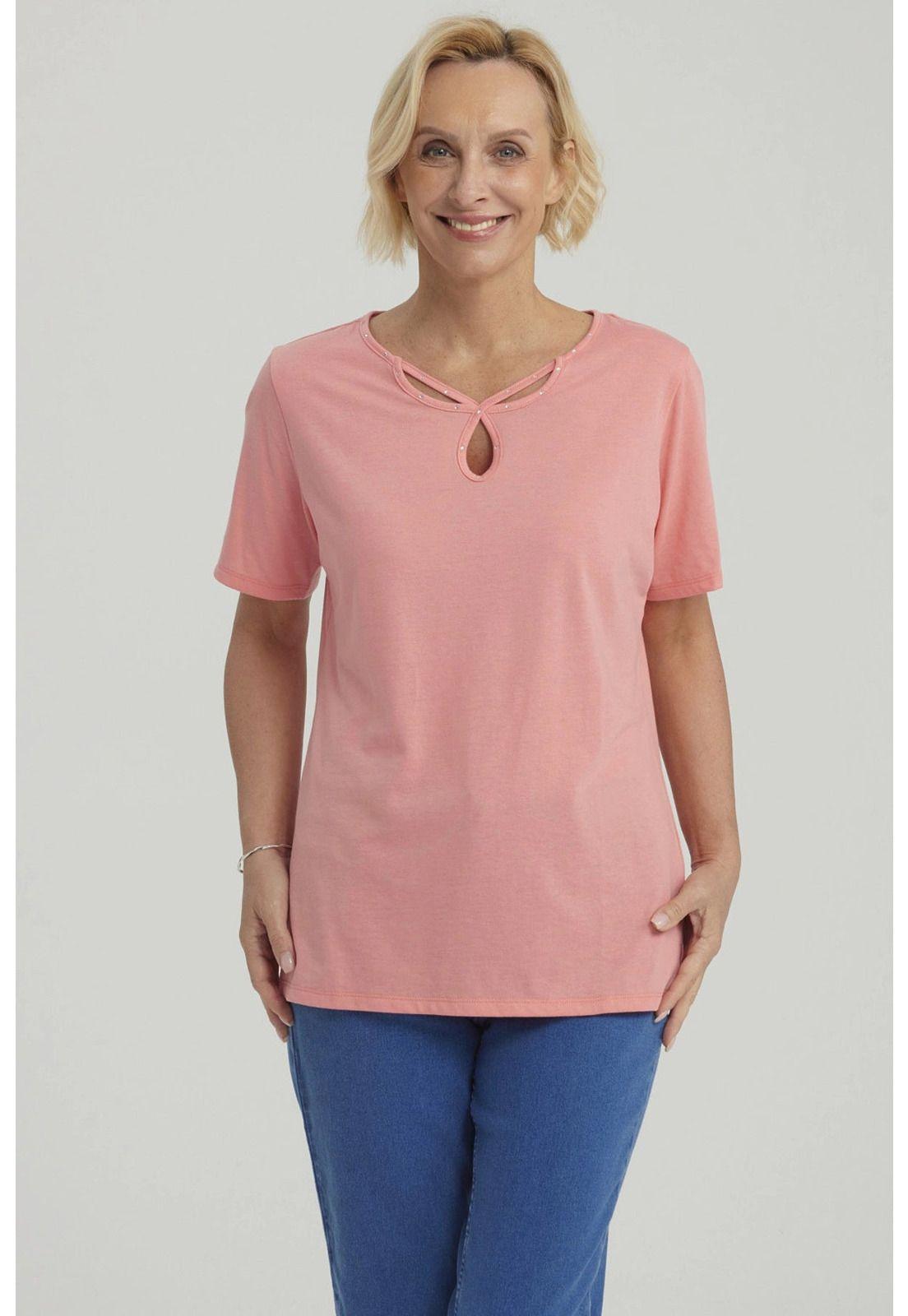 Polera Mujer Lisa Apertura Sandía-4