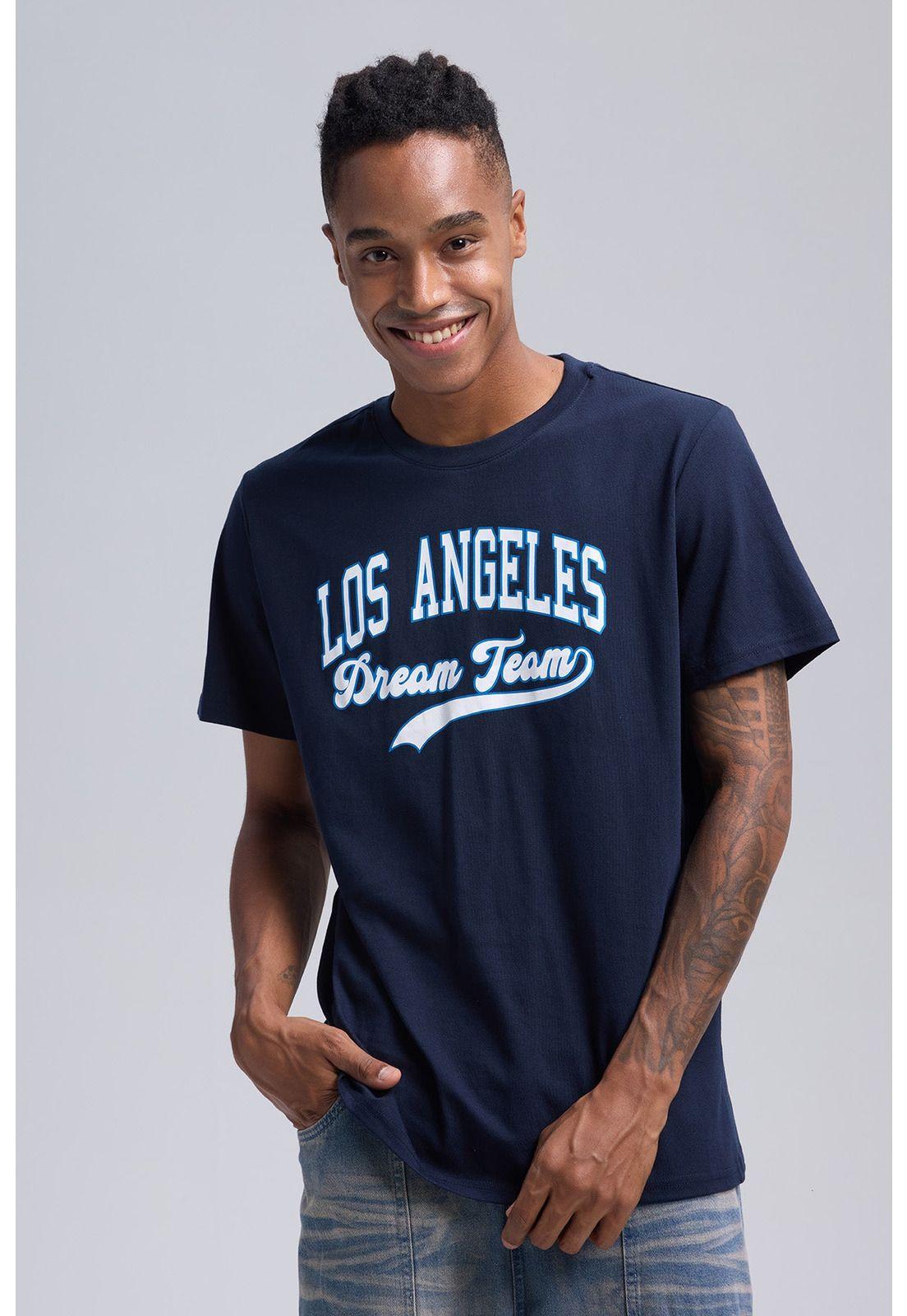 Polera Hombre Print Posicional Azul - ll-0