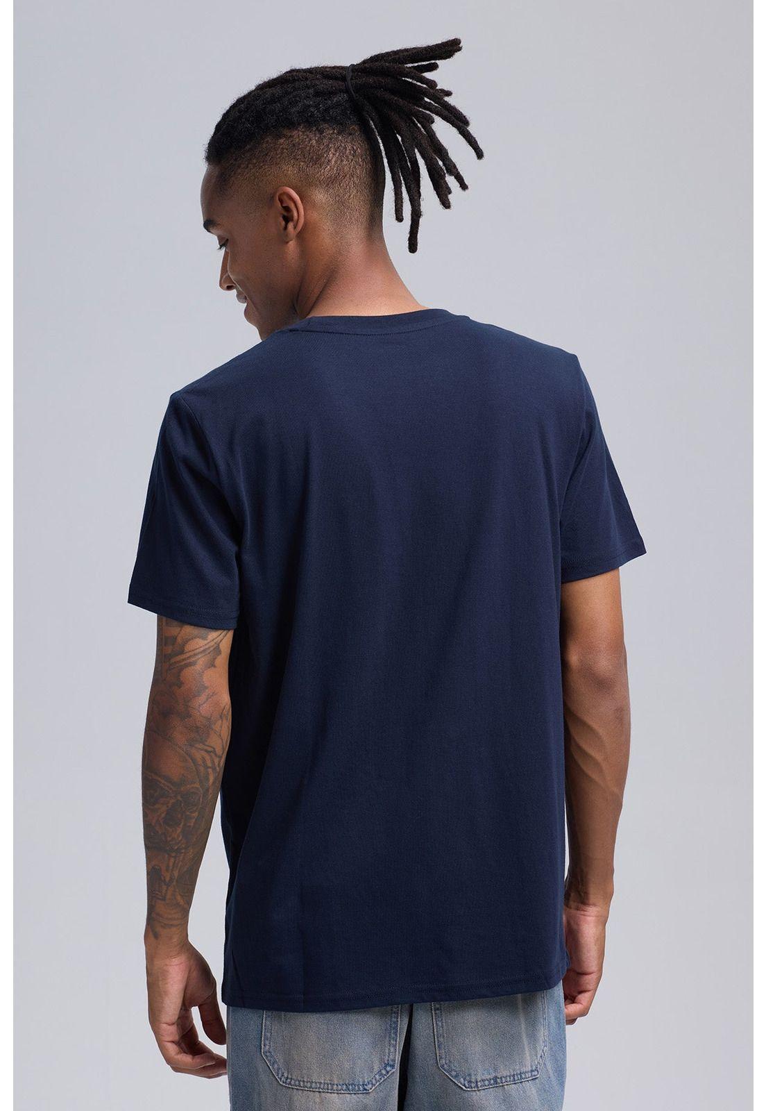 Polera Hombre Print Posicional Azul - ll-2