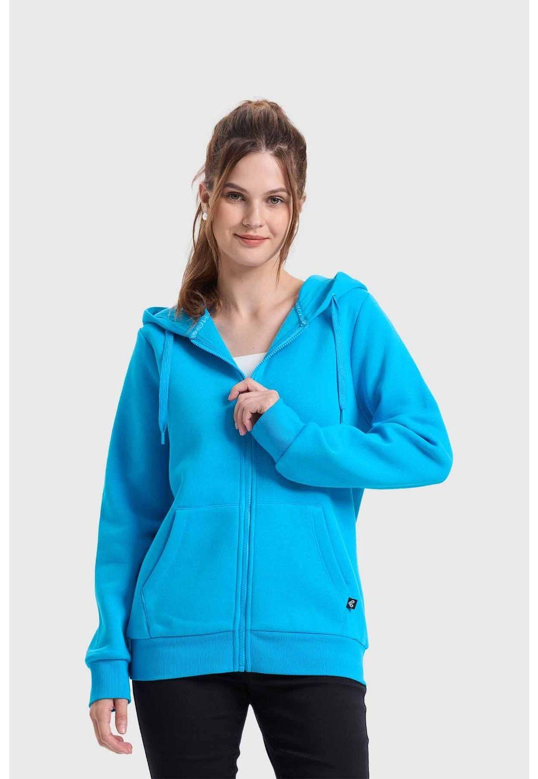 Polerón Mujer Hoodie Azul - ll-0