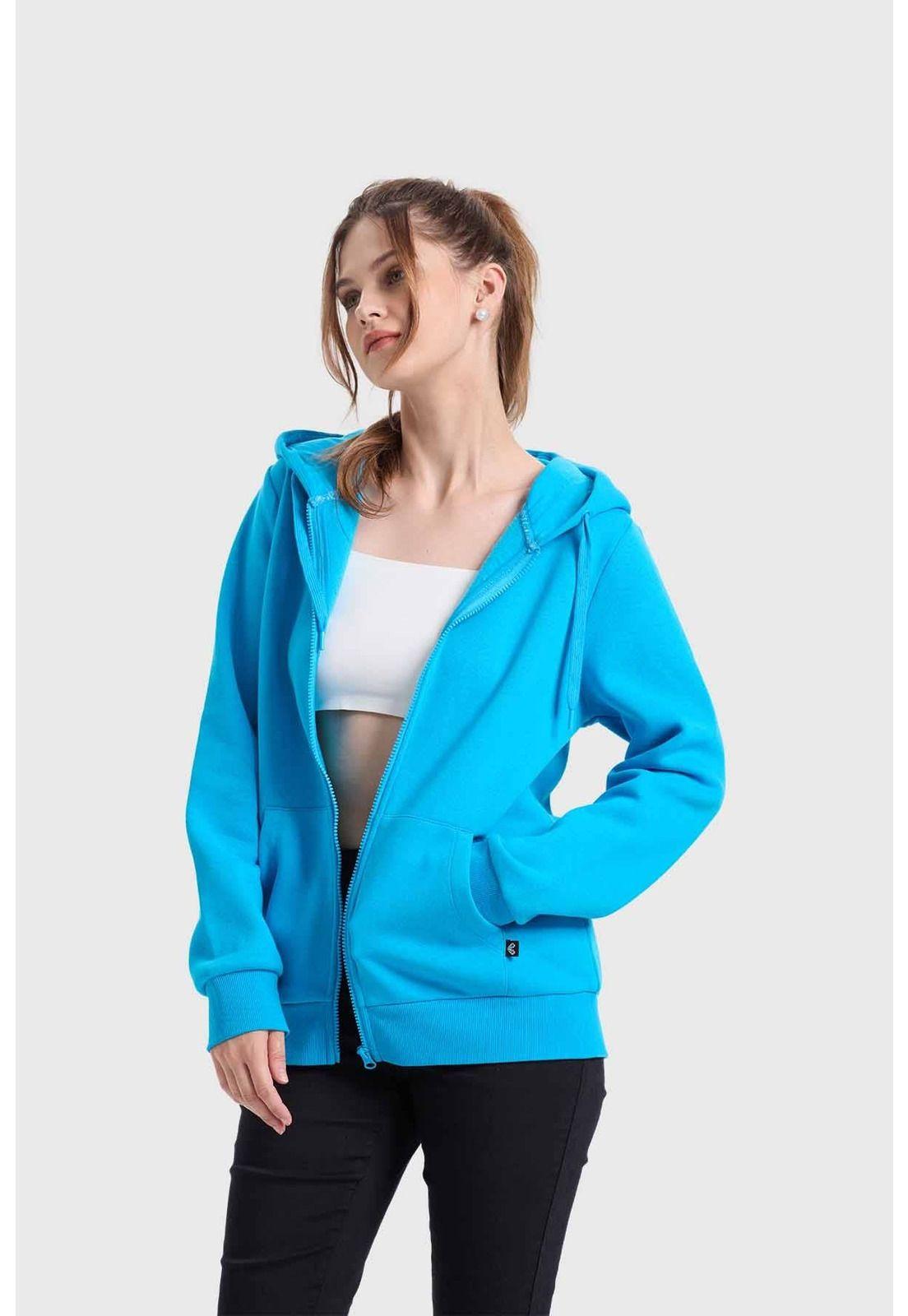 Polerón Mujer Hoodie Azul - ll-1