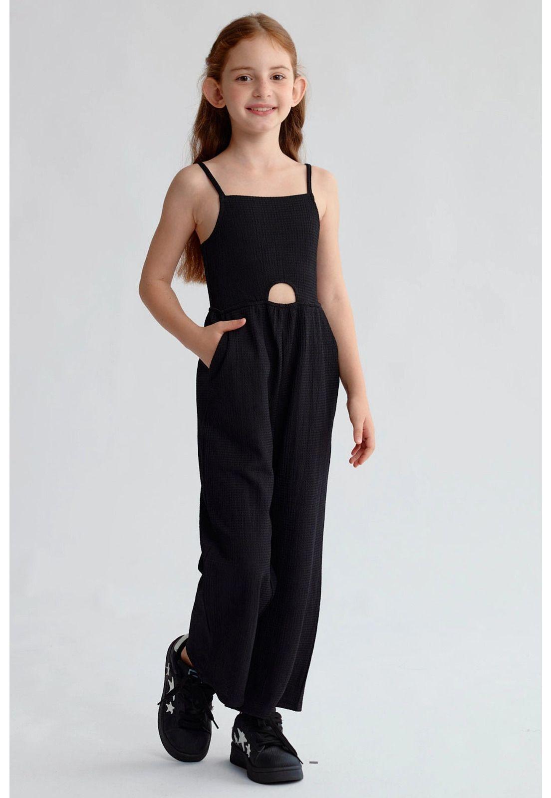 Enteritos Niña Largo Fiesta Negro-0