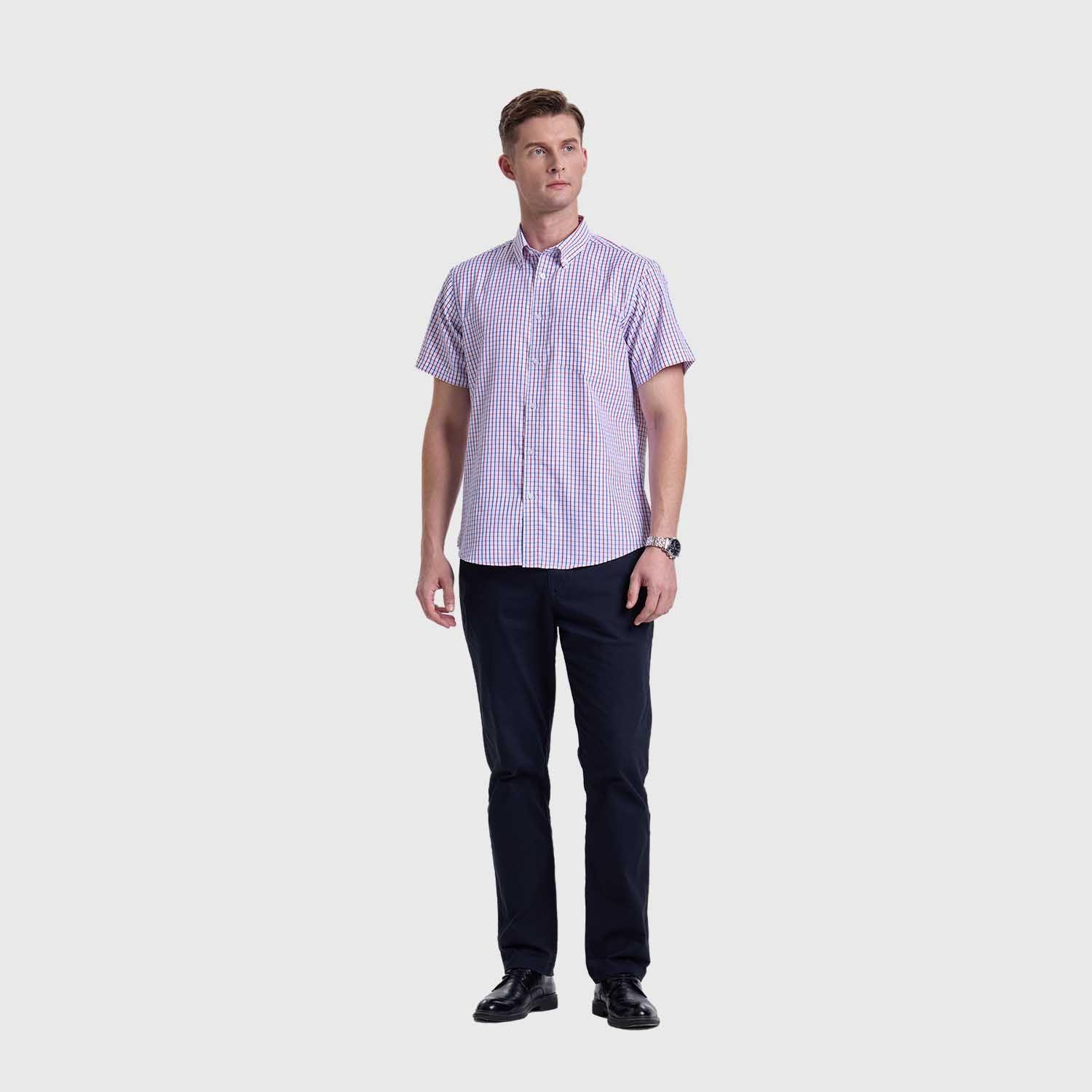 Camisa Hombre Rapport Casual Rojo Fashion's Park-3