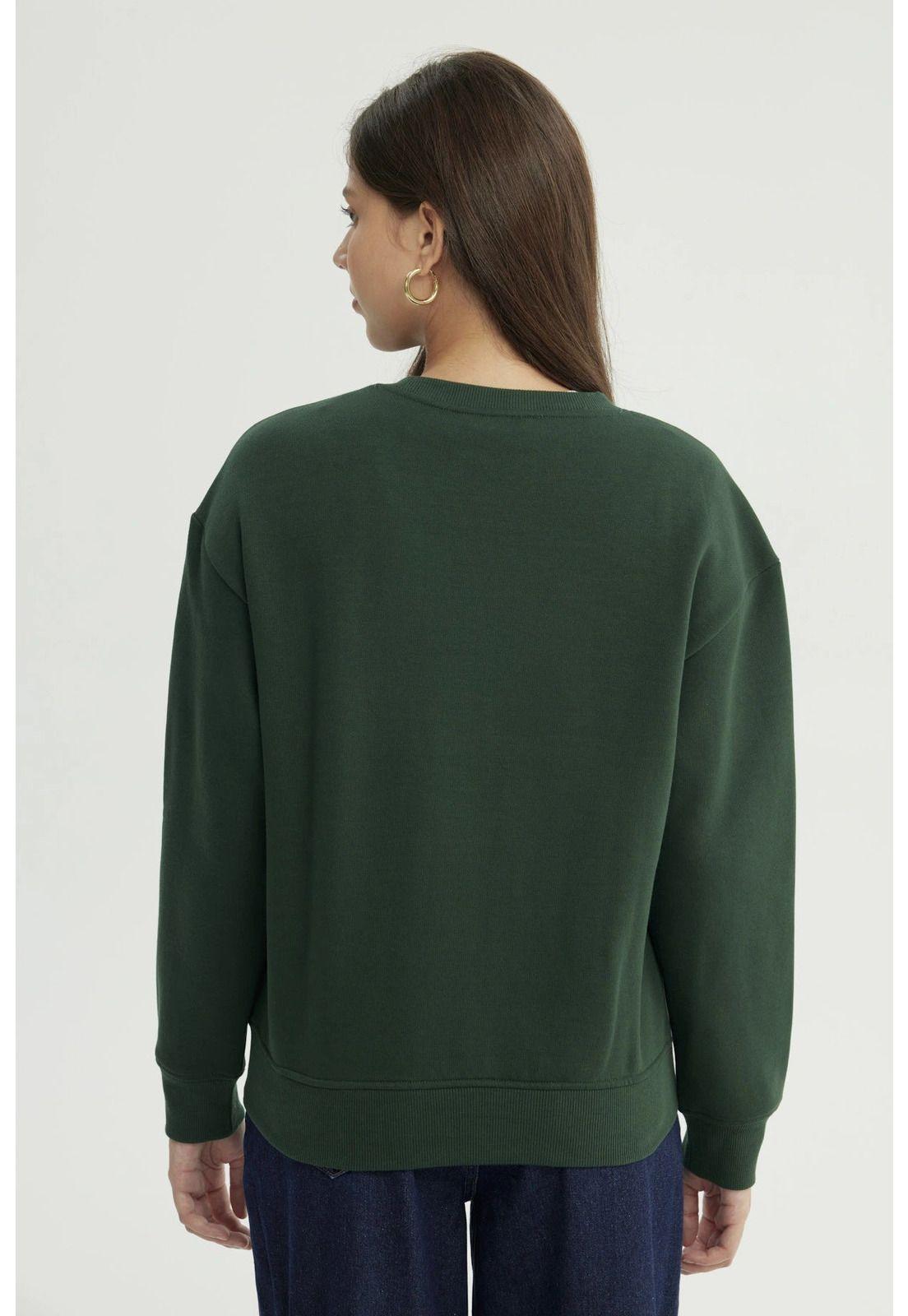 Polerón Mujer Classic Verde Oscuro-2
