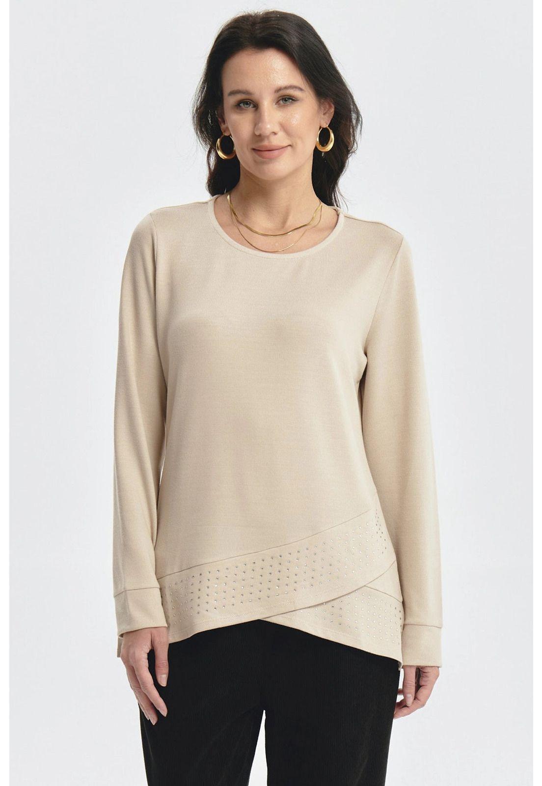 Polera Mujer Camman Detalle Beige-0