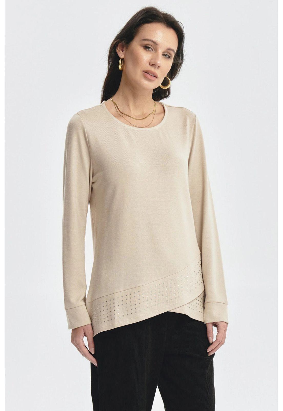 Polera Mujer Camman Detalle Beige-1