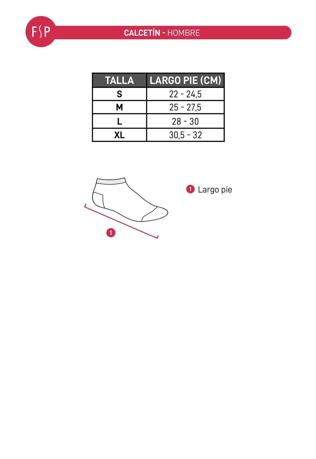 Calceta Deportiva Hombre Tripack Hombre Blanco-1