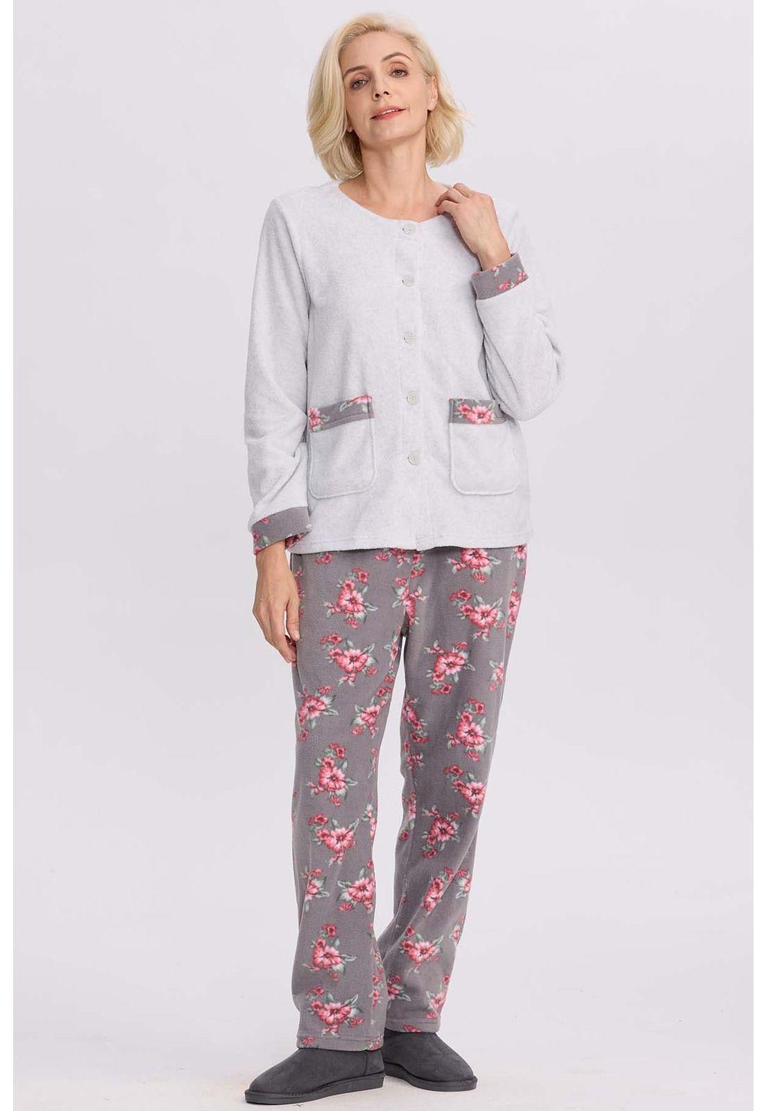 Pijama Mujer Polar Gris-0