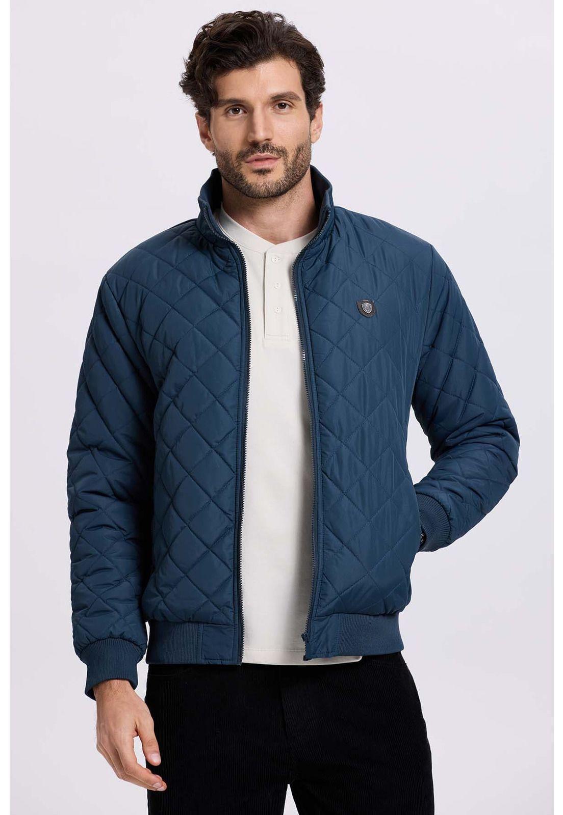 Chaqueta Hombre Acolchada Azul-0