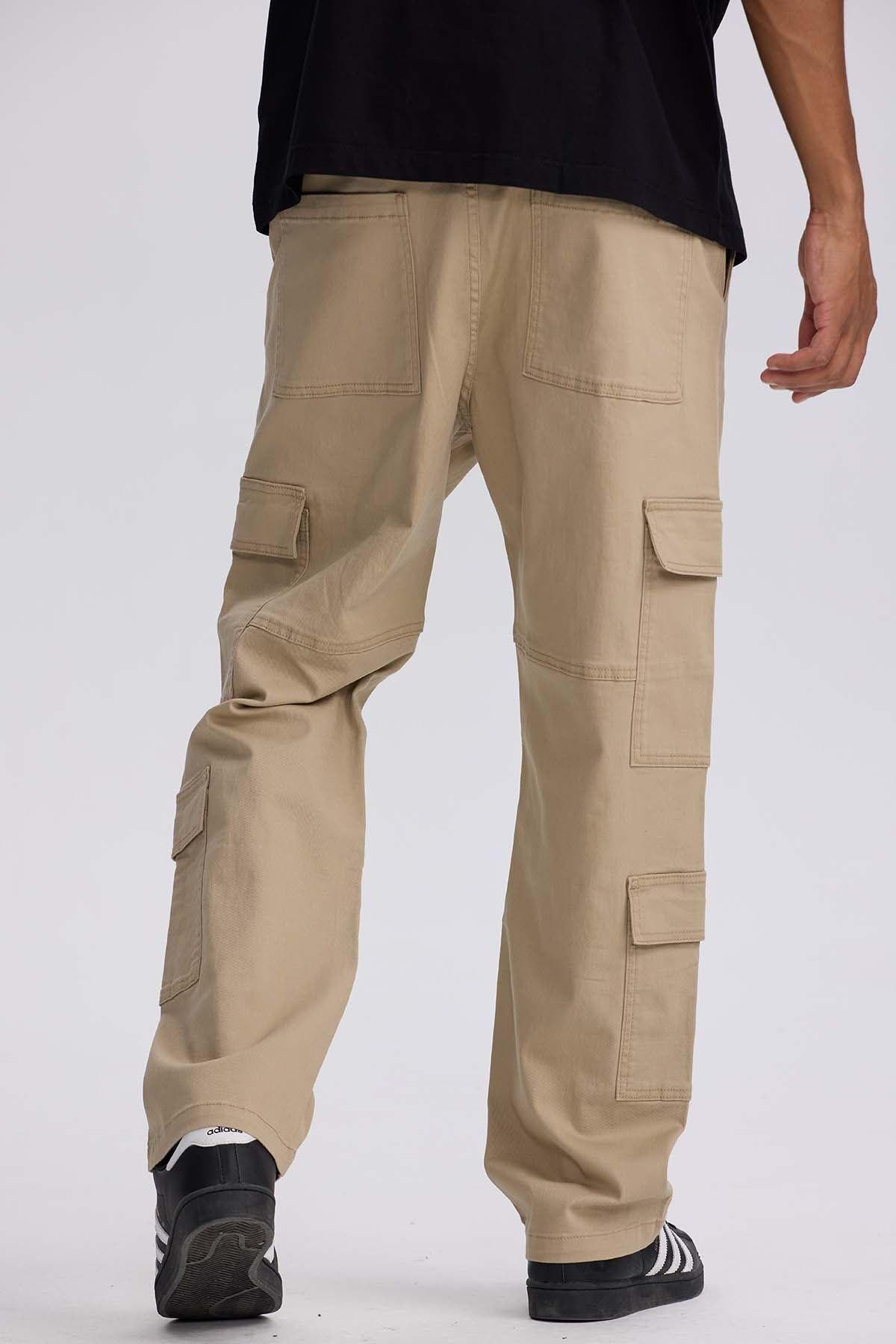 Jeans Hombre Doble Cargo Color Arena-2