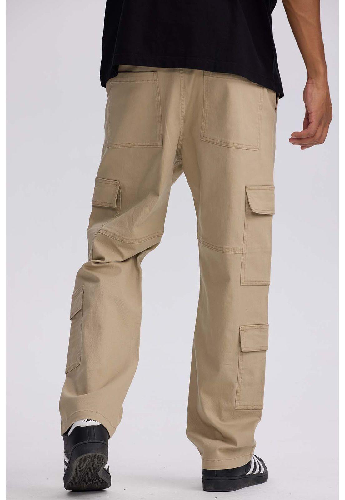 Jeans Hombre Doble Cargo Color Arena-2