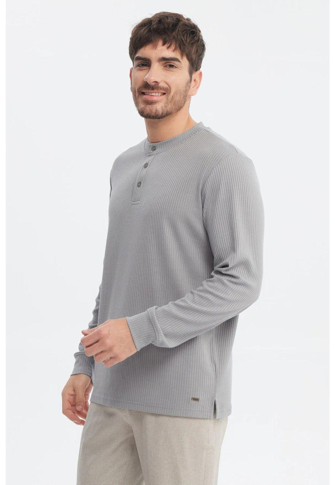 Polera Hombre Slim Gris - ll-1